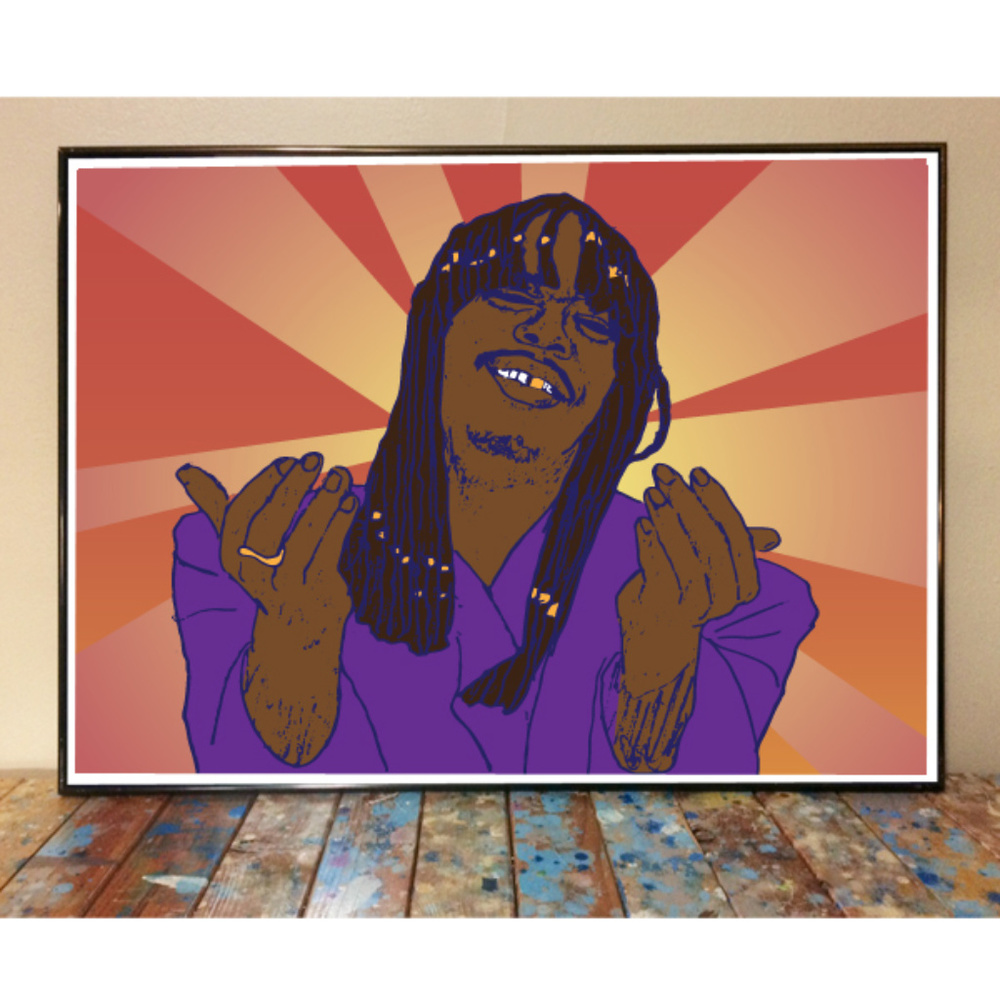 11x17 DAVE CHAPPELLE RICK JAMES DRAWING ART PRINT